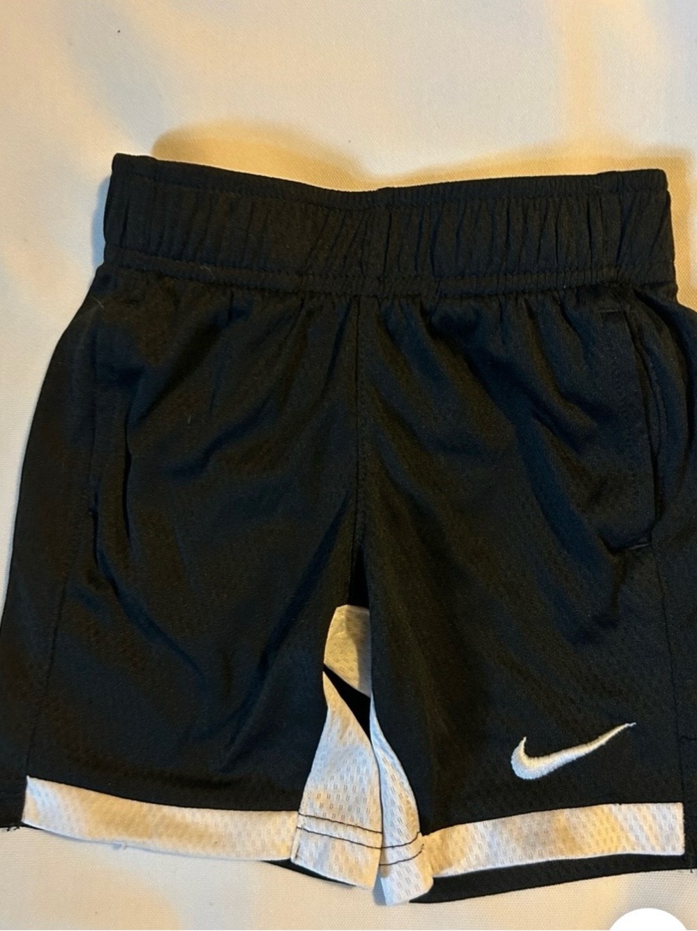 Nike Black and White Kids Sports Shorts